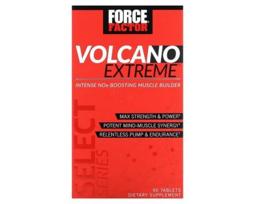 Force Factor, Volcano Extreme, Intense NOx-Boosting Muscle Builder, 90 Tablets