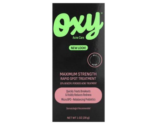 Oxy Skin Care, Advanced Care, Rapid Spot Treatment with Prebiotics, Maximum Strength, 1 oz (28 g)