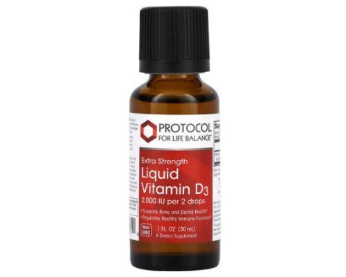 Protocol for Life Balance, Liquid Vitamin D3, Extra Strength , 2,000 IU, 1 fl oz (30 ml)