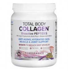 Natural Factors, Total Body Collagen, Bioactive Peptides, Pomegranate, 1 lb 1 oz (500 g)