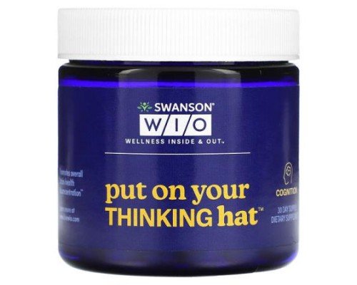 Swanson WIO, Put On Your Thinking Hat, 30 Vegetarian Capsules