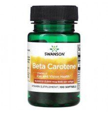 Swanson, Beta Carotene, 10,000 IU (3,000 mcg RAE), 100 Softgels