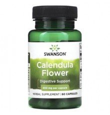 Swanson, Calendula Flower, 400 mg, 60 Capsules