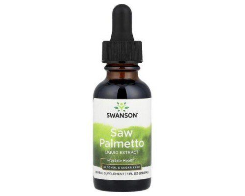 Swanson, Saw Palmetto Liquid Extract, Alcohol & Sugar Free, 1 fl oz (29.6 ml)