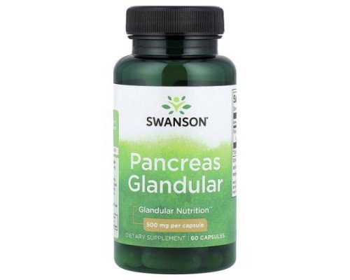 Swanson, Pancreas Glandular, 500 mg, 60 Capsules