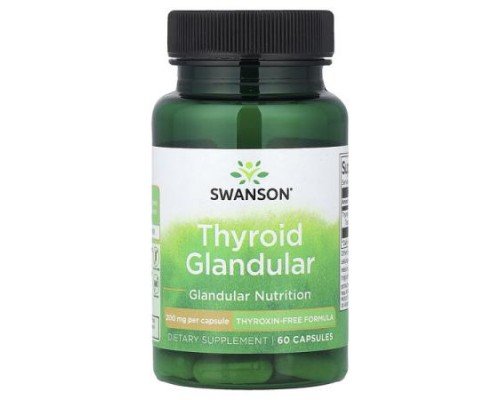 Swanson, Thyroid Glandular, 200 mg, 60 Capsules