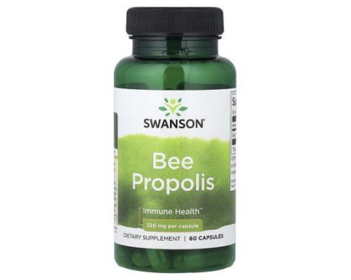Swanson, Bee Propolis, 550 mg, 60 Capsules