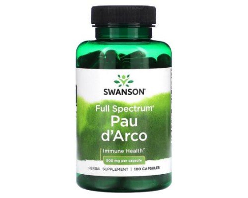 Swanson, Full Spectrum® Pau d'Arco, 500 mg, 100 Capsules
