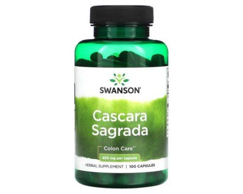 Swanson, Cascara Sagrada, 450 mg, 100 Capsules
