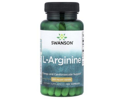 Swanson, L-Arginine, 500 mg, 100 Capsules