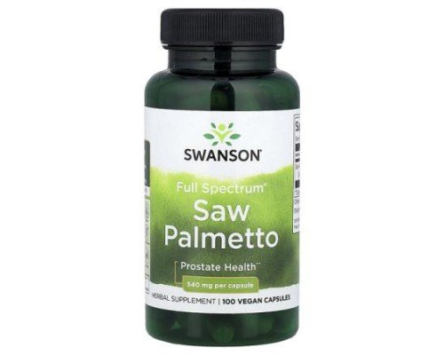 Swanson, Full Spectrum® Saw Palmetto, 540 mg, 100 Vegan Capsules
