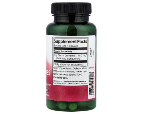 Swanson, Soy Isoflavones, 750 mg, 60 Capsules