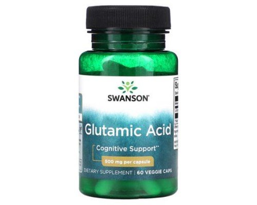 Swanson, Glutamic Acid, 500 mg, 60 Veggie Caps
