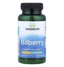 Swanson, Bilberry, Extra Strength, Standardized, 60 Capsules