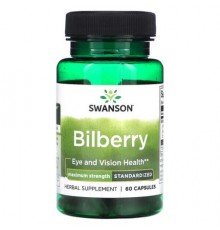 Swanson, Bilberry, 60 Capsules (250 mg per Capsule)