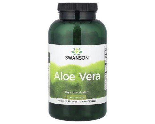 Swanson, Aloe Vera, 25 mg, 300 Softgels