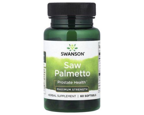 Swanson, Saw Palmetto, Maximum Strength, 60 Softgels