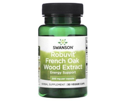 Swanson, Robuvit French Oak Wood Extract, 200 mg, 30 Veggie Caps