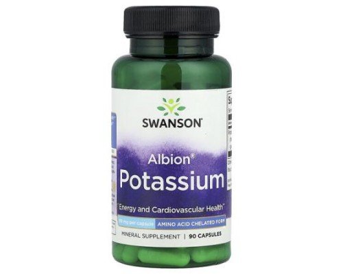 Swanson, Albion® Potassium, 99 mg, 90 Capsules