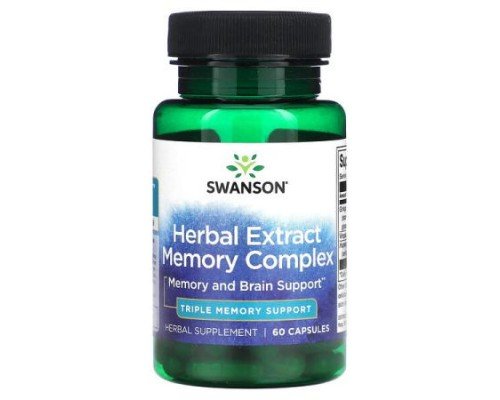 Swanson, Herbal Extract Memory Complex, 60 Capsules