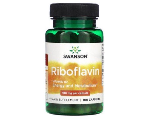 Swanson, Riboflavin, 100 mg, 100 Capsules