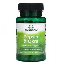 Swanson, Pepsin & Okra, 90 Capsules