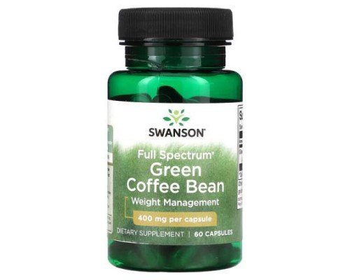 Swanson, Full Spectrum Green Coffee Bean, 400 mg, 60 Capsules