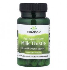 Swanson, Full Spectrum® Milk Thistle, 500 mg, 30 Vegan Capsules