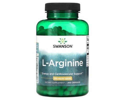 Swanson, L-Arginine , 500 mg , 200 Capsules