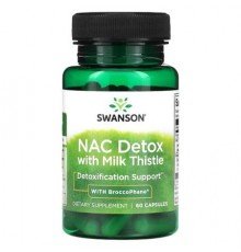 Swanson, NAC Detox with Milk Thistle with BroccoPhane, 60 Capsules