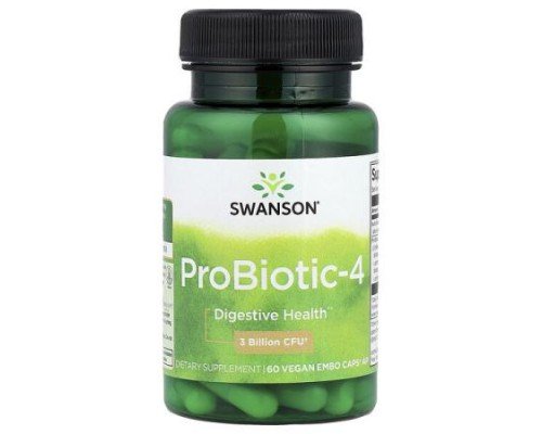 Swanson, ProBiotic-4, 60 Vegan Embo Caps® AP