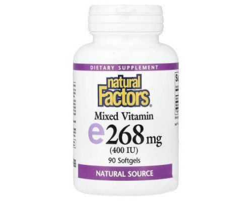 Natural Factors, Mixed Vitamin E, 268 mg (400 IU), 90 Softgels