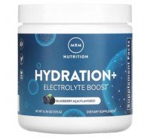 MRM Nutrition, Hydration+ Electrolyte Boost, Blueberry Acai, 4.76 oz (135 g)