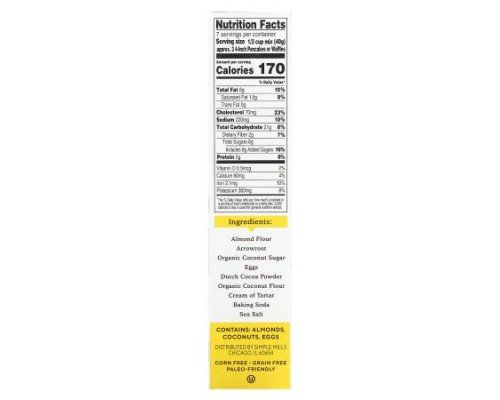 Simple Mills, Almond Flour Pancake & Waffle Mix, Cocoa, 10 oz (283.5 g)