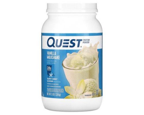 Quest Nutrition, Protein Powder, Vanilla Milkshake, 3 lb (1.36 kg)
