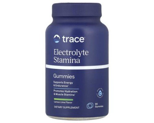 Trace, Electrolyte Stamina Gummies, Lemon Lime, 90 Gummies