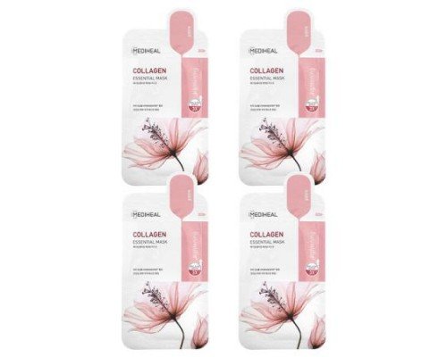 MEDIHEAL, Collagen, Essential Beauty Mask, 4 Sheets, 0.81 fl oz (24 ml)