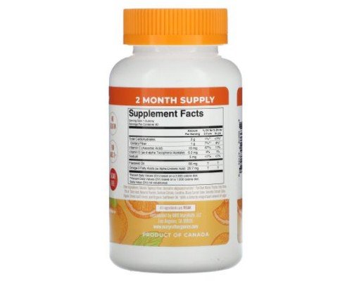 MaryRuth's, Kids Omega-3 Gummies, Ages 2+, Orange, 60 Gummies