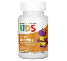 California Gold Nutrition, Zinc Plus Lozenge For Children, Natural Tangerine, 90 Lozenges