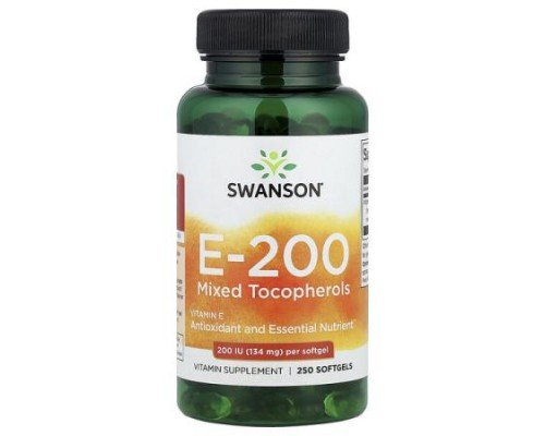 Swanson, E-200 Mixed Tocopherols, 134 mg (200 IU), 250 Softgels