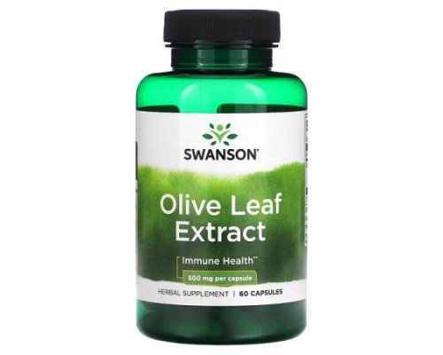Swanson, Olive Leaf Extract , 500 mg , 60 Capsules