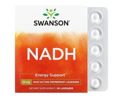Swanson, NADH, Peppermint, 10 mg, 30 Lozenges
