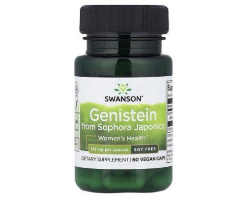 Swanson, Genistein from Sophora Japonica, 125 mg, 60 Vegan Caps