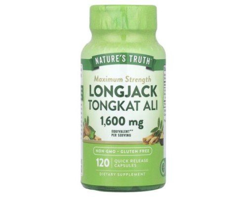 Nature's Truth, Longjack Tongkat Ali, Maximum Strength, 120 Quick Release Capsules (800 mg per Capsule)