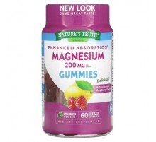 Nature's Truth, Enhanced Absorption Magnesium, Natural Lemon Raspberry, 60 Vegan Gummies