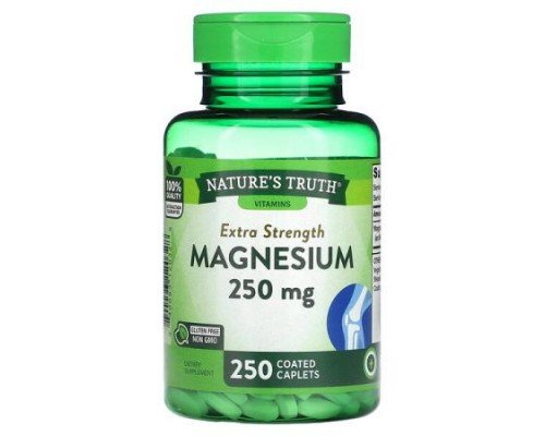 Nature's Truth, Magnesium, Extra Strength, 250 mg, 250 Coated Caplets