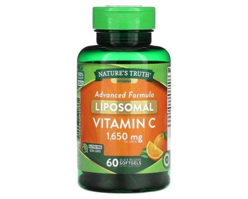 Nature's Truth, Liposomal Vitamin C, Advanced Formula, 60 Quick Release Softgels (550 mg per Capsule)