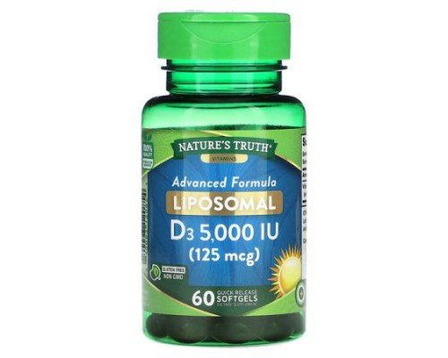 Nature's Truth, Liposomal D3, Advanced Formula, 125 mcg (5,000 IU), 60 Quick Release Softgels