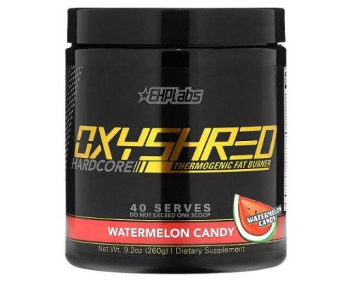 EHPlabs, OxyShred Hardcore, Thermogenic Fat Burner, Watermelon Candy, 9.2 oz (260 g)