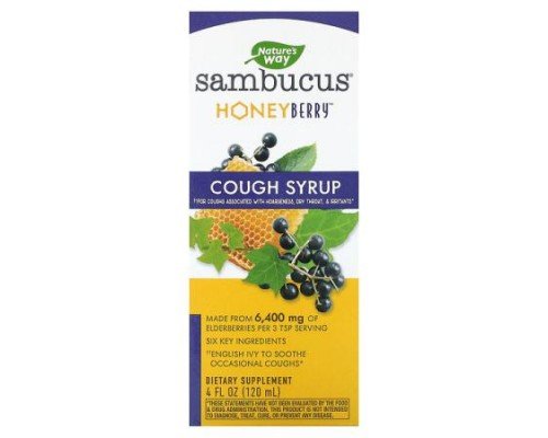 Nature's Way, Sambucus, Cough Syrup, Honeyberry , 4 fl oz (120 ml)